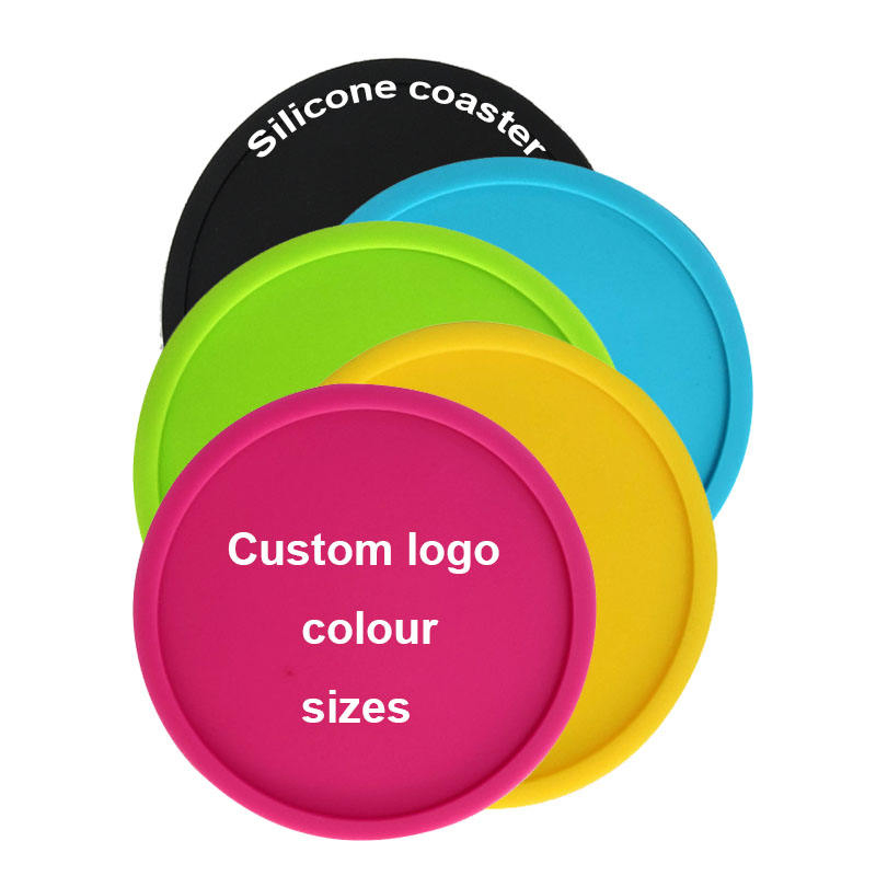 Custom Logo Heat Resistant Anti-Scald OEM Manufacturer Food Grade Silicone Coasters & Mold