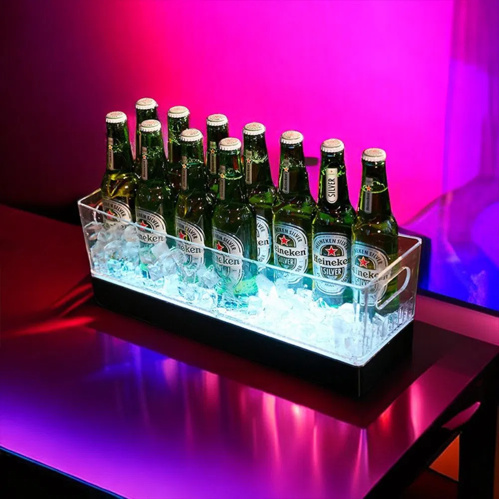 Светодиодное ведро для льда с подсветкой, перезаряжаемое