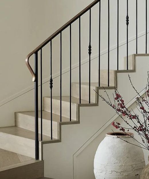 Wrought Iron Oval Stair Spindle for Metal Staircase Railing