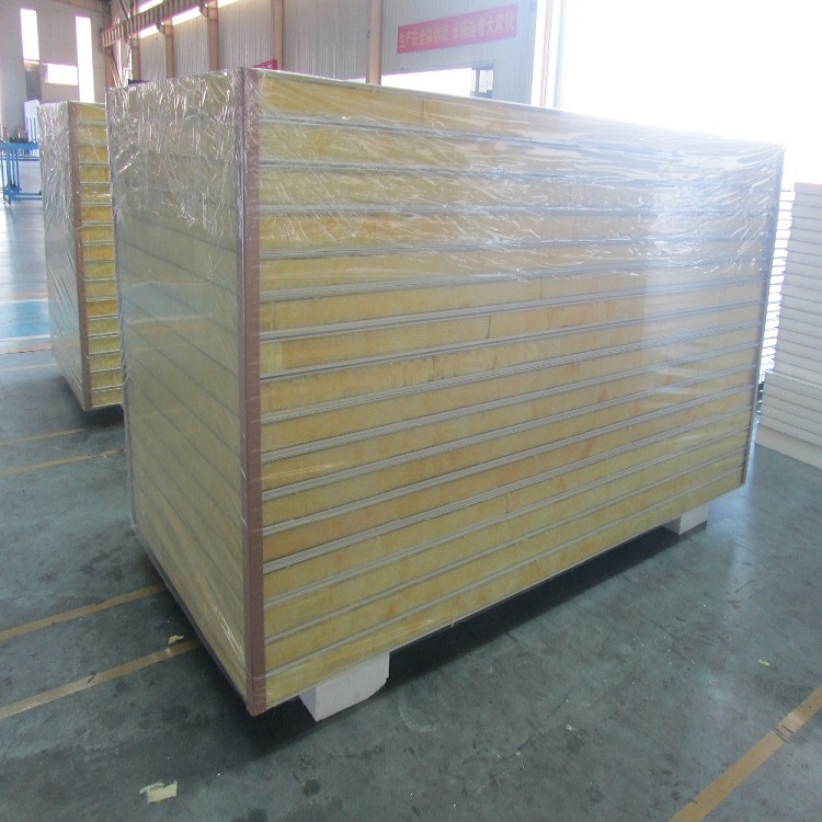 Building Materials Wall and Roof Fireproof/Soundproof Rockwool Insulated Sandwich Panel