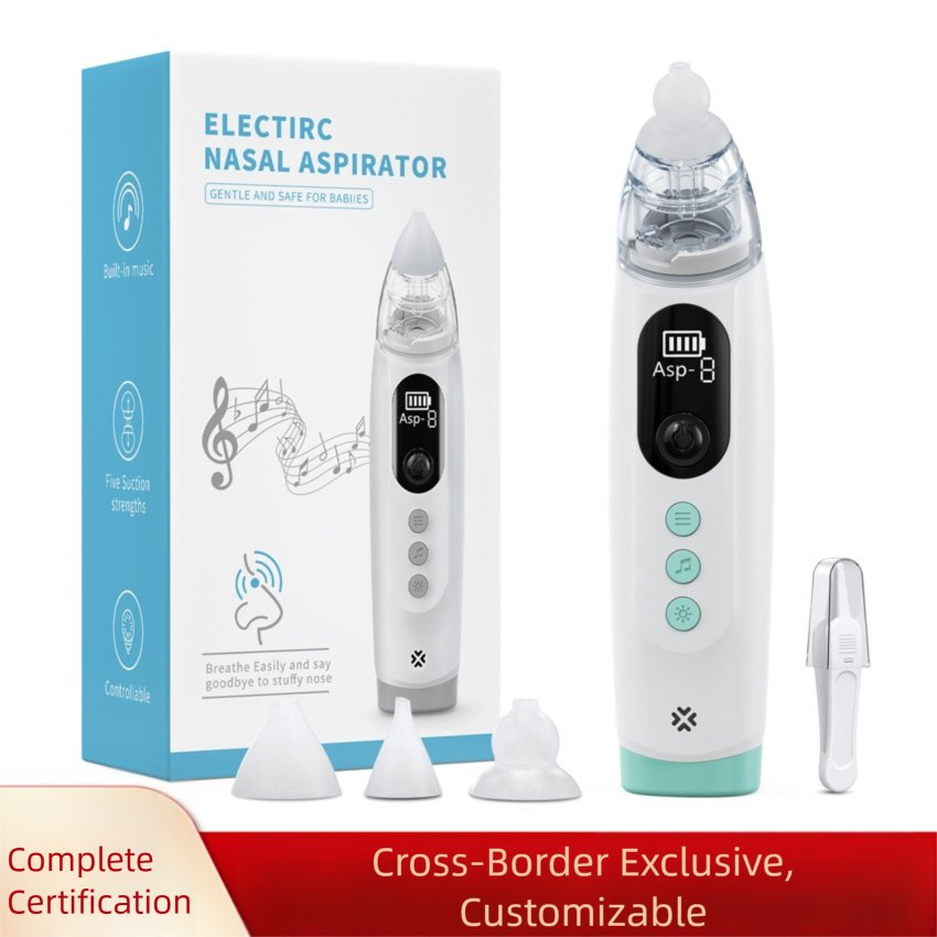 Home Use Electric Nasal Aspirator for Newborns & Toddlers - Safe Gentle Nasal Cleaning Tool for Kids
