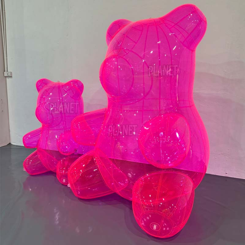 Adorable Pink Inflatable Bear for Event Decorations