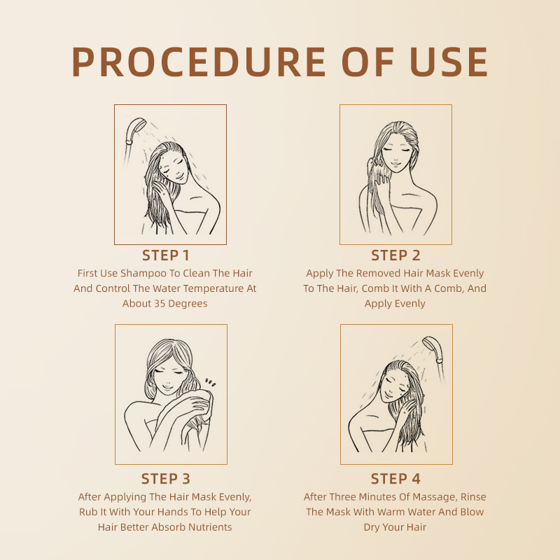 OLORCHEE Nourishing Repair Hair Mask Deep Conditioning Formula Smooth Revitalized Hair Salon Treatment