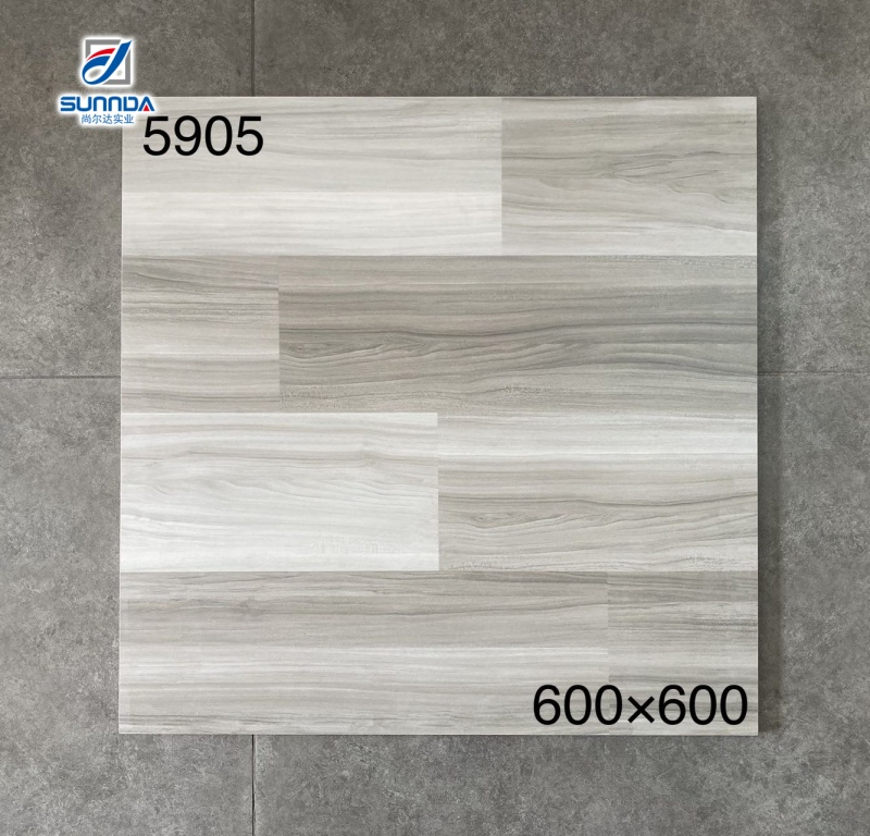 60X60cm Non-Slip Porcelain Wood Look Tile Matte Rectified Wooden Floor Tiles