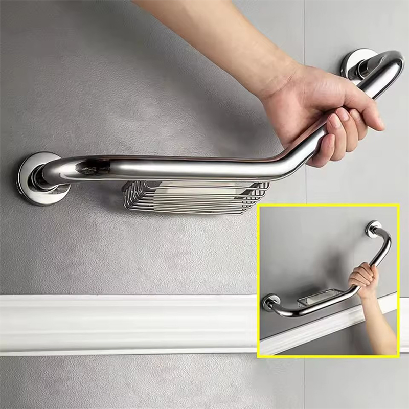 Black Steel Pipe Modern Stairs Wire Wall Second Hand Wrought Iron Elderly Bathtub Grab Rail Toilet Safety Hand Rail for Handrail Disabled