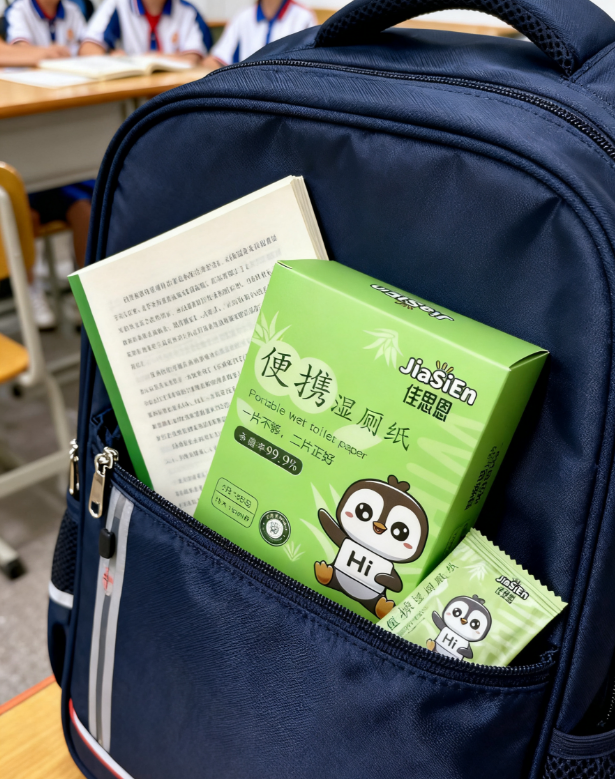 Portable Mini Pack Eco-Friendly Flushable Wet Toilet Wipes Soft and Safe Bamboo Fiber Spunlace Non-Waven Wet Tissues