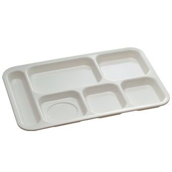 6-Divided Plate Canteen Dinner Plate Chopsticks Slot Dinner Plate