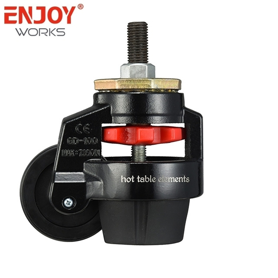 Custom Black High-Precision Leveling Capability Heavy Duty Adjustable Caster Accessories