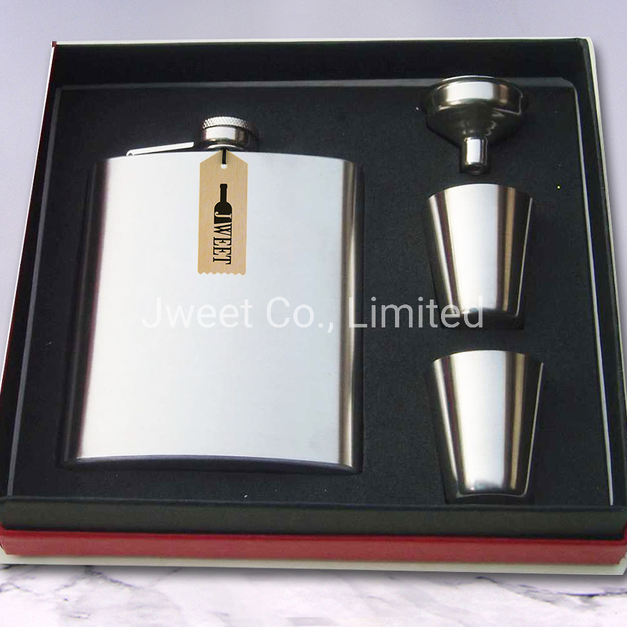 Custom Logo Travel Portable Stainless Steel Flask Whiskey Jug
