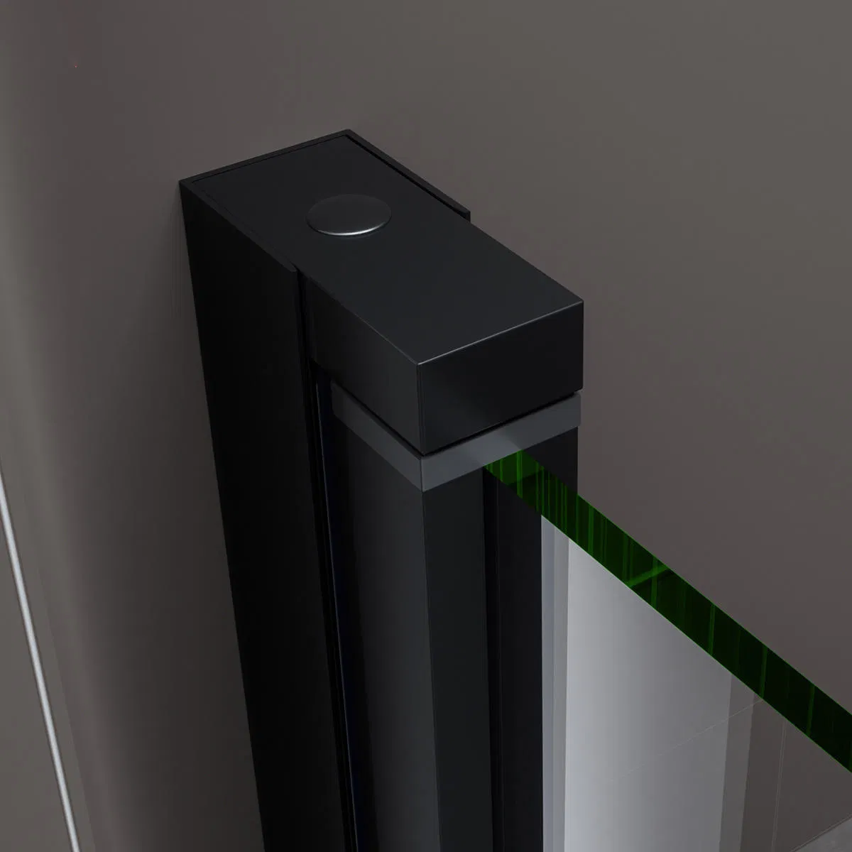 Modern Folding Shower Enclosure with Acrylic Tray and Polished Aluminum Alloy Frame Matt Black Pivot Walk in Shower Screen 1 Glass Shower Door