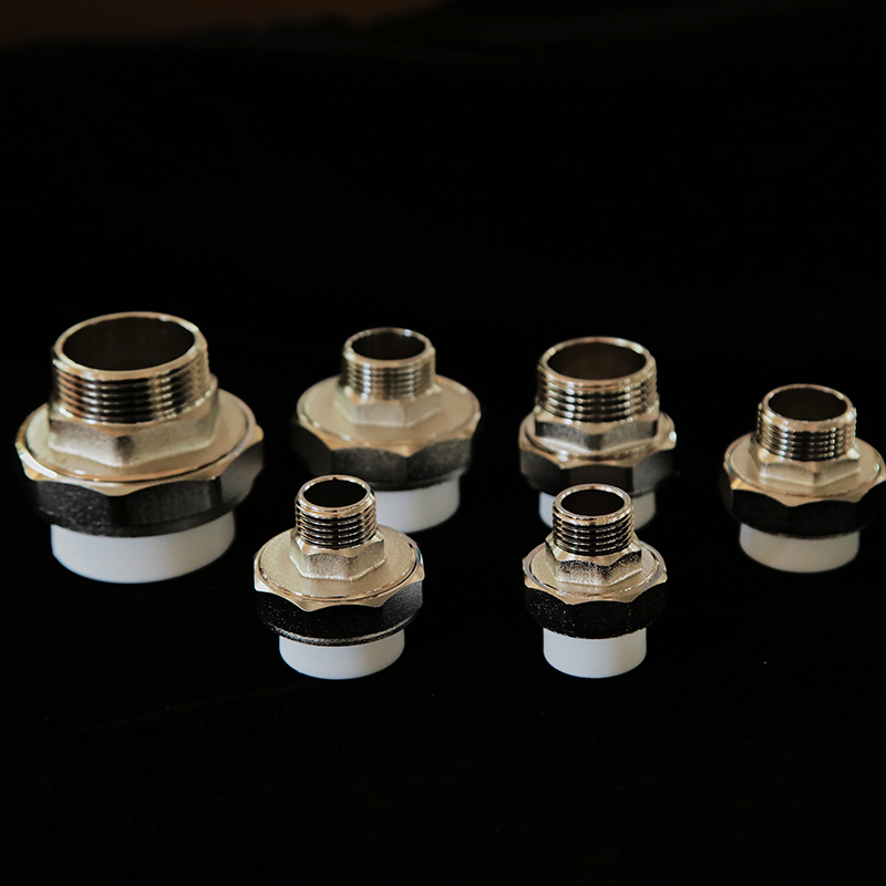 Brass PPR Fittings NPT Bsp Male Threaded Union DN20-DN63 with Bsp/NPT, Dezincification Resistant for Water Systems