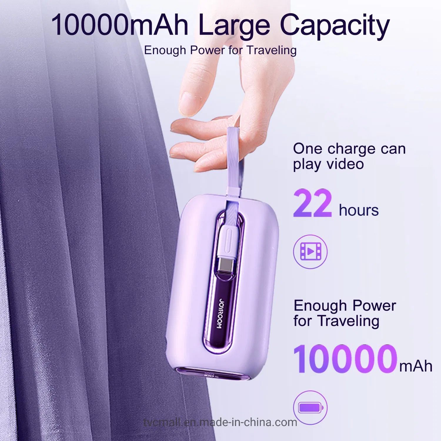 Joyroom 22.5W Fast Charging Portable Charger 10000mAh Power Bank