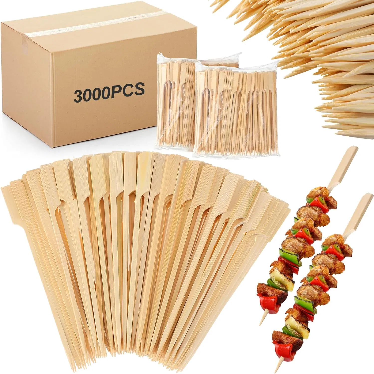 Cocktail, Appetizers Golf Skewer Bamboo Teppo Picks Peeled