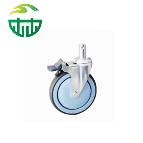 Flexible 6 Inch TPR Medical Caster Wheels with Brake - Smooth-Rolling Swivel Wheels