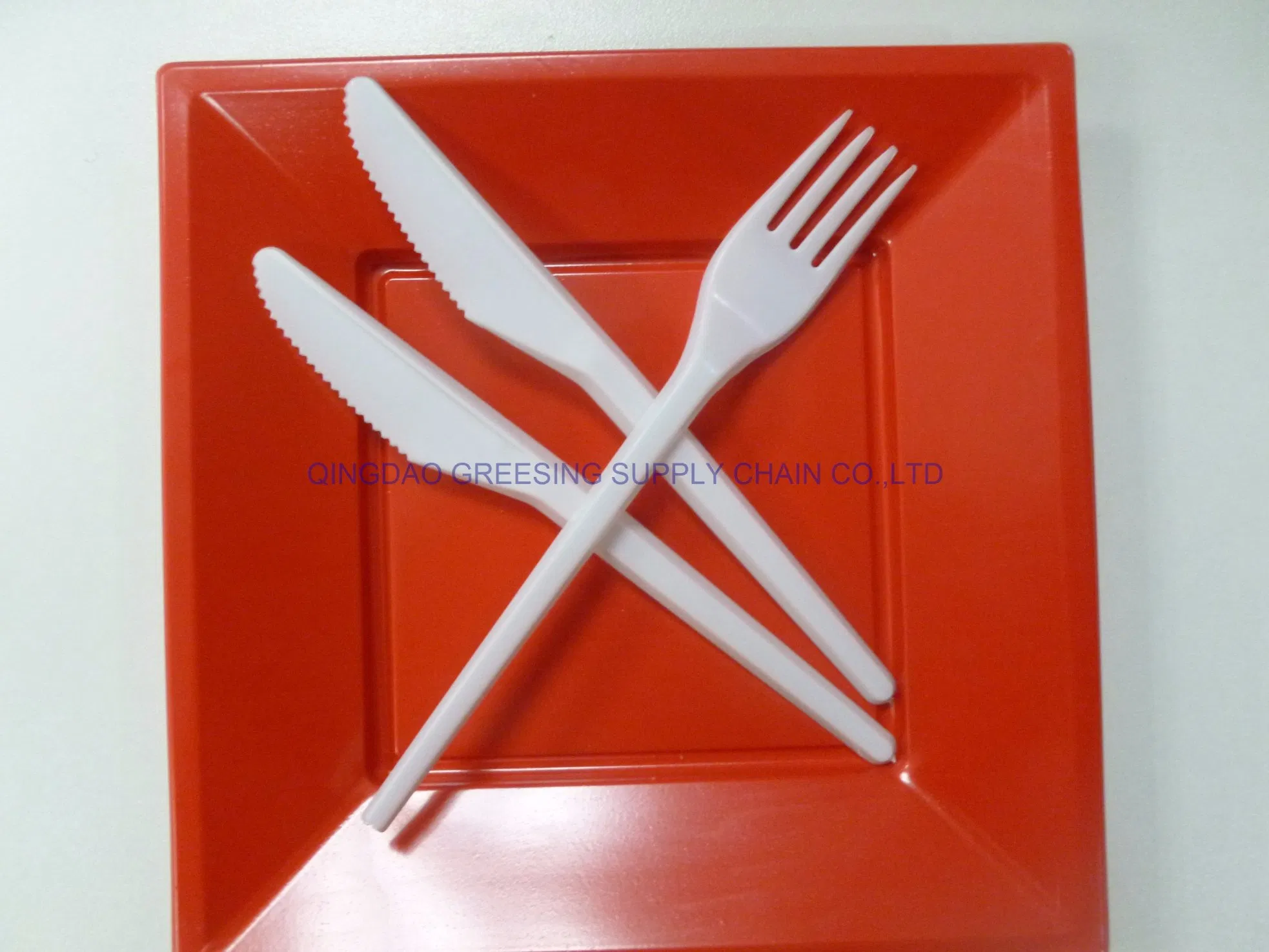 23cm Disposable Plastic Square Plate 9" Dinnerware Tableware