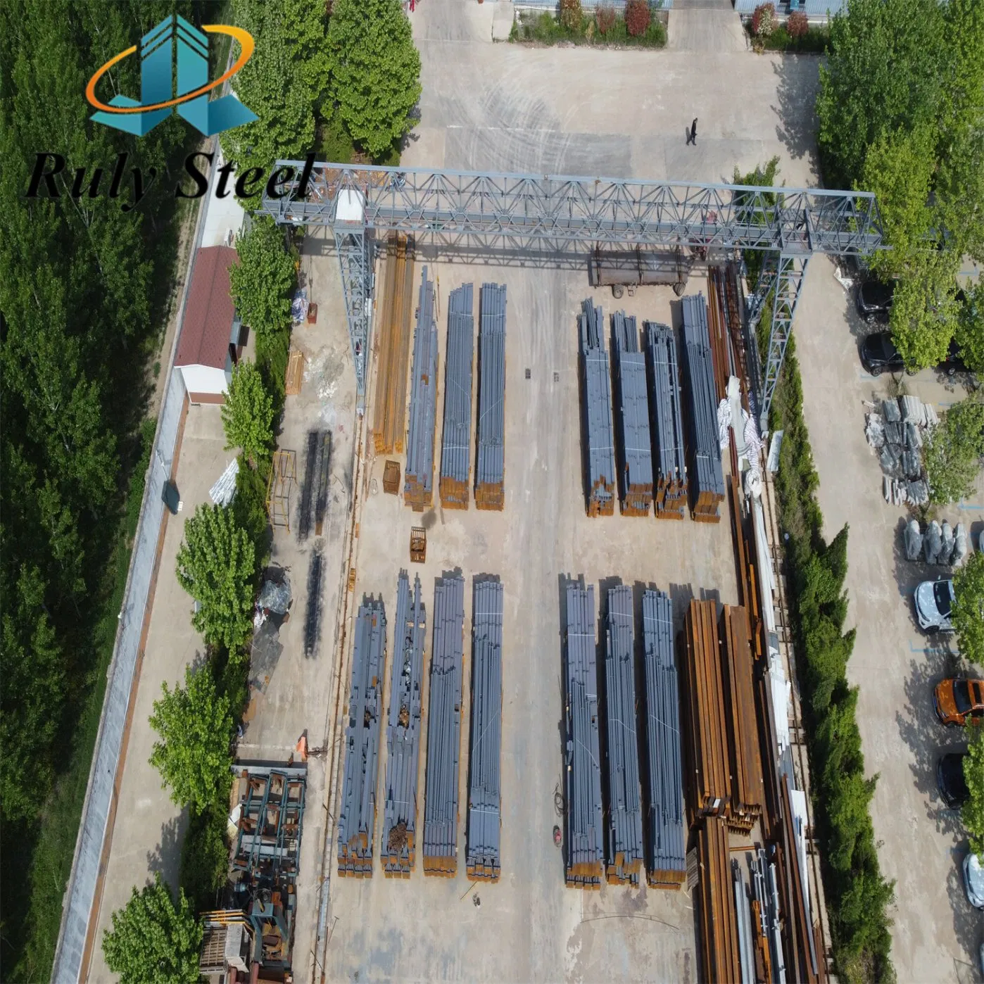 Prefabricated Steel Frame H-Beam and Column Large-Span Factory Warehouse with Bridge Crane