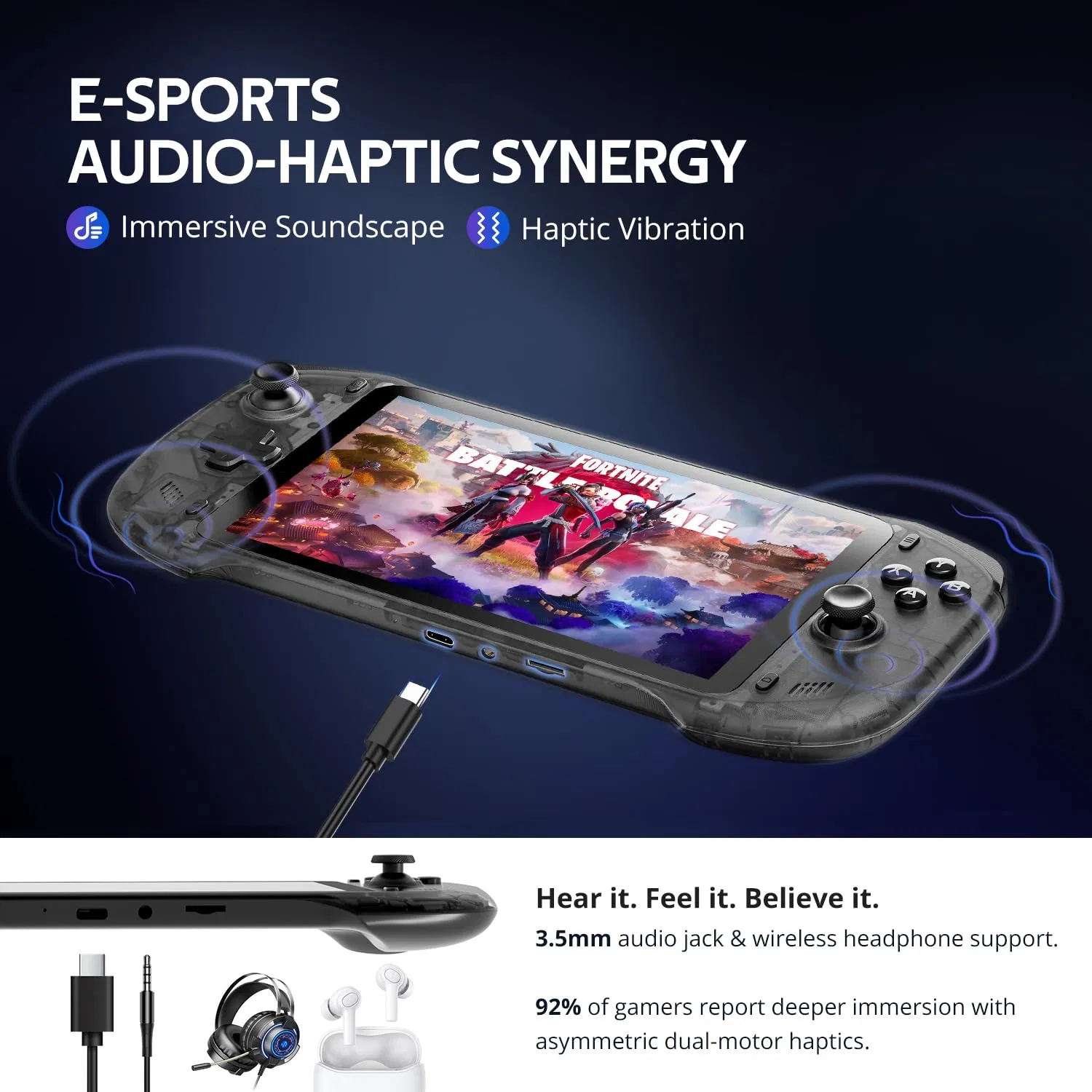 Handheld Portable Remote Play Gaming Console Nvidia Geforce 7" 1080P Touchscreen