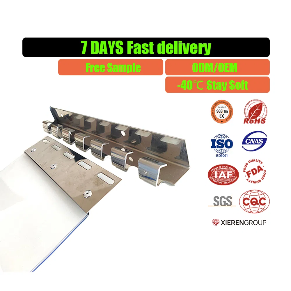 PVC Strip Curtain Bracket Hanger Length 984/902mm Stainless Steel Hanging Track