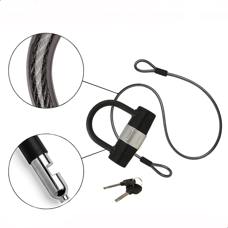 Yh1459 Bike Lock Heavy Duty U Lock with Shackle and Bicycle Lock Mount Holder + Steel Chain Cable