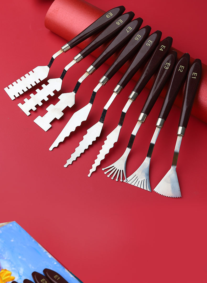 Stainless Steel Painting Palette Knife for Artist Canvas Cake Spatulas Sets