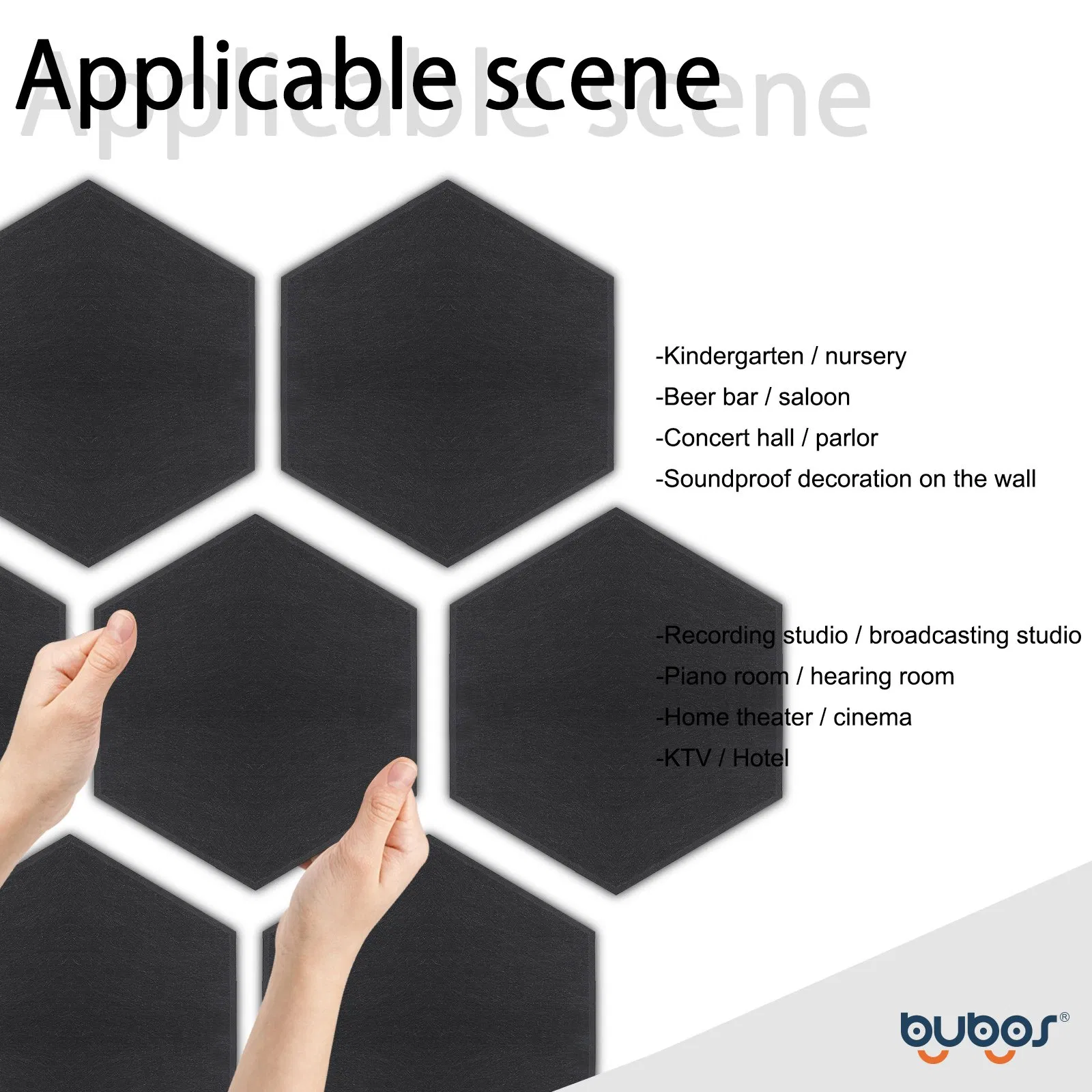 Bubos 3D Wall Acoustic Ceiling Board Sound Absorbing Acoustic Panel