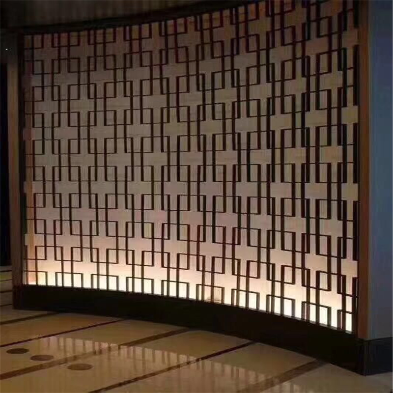 Entrance Lobby Reception Background Wall Decorative Panel Metal Screen