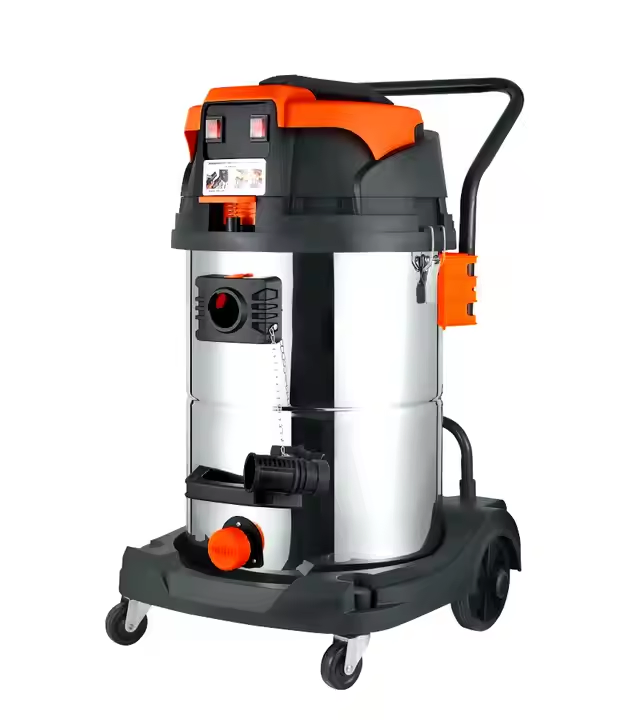 60L Stainless steel Wet and Dry Industrial Vacuum Cleaner High Suction Power