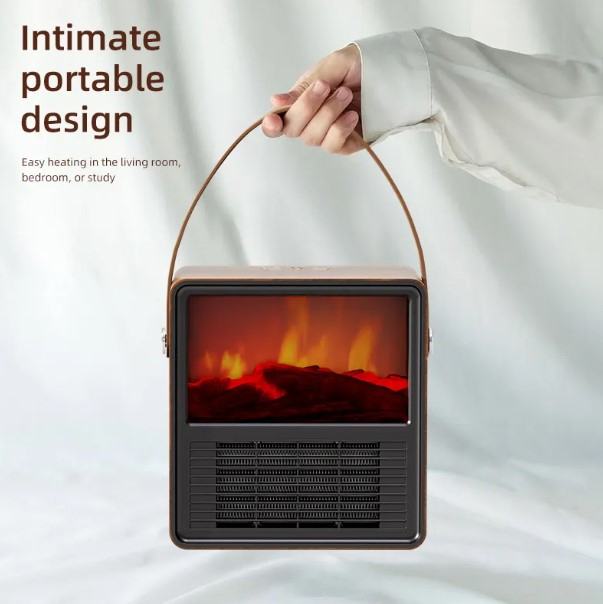 Portable Electric Heater Fan with 5-Position Temperature Adjustment for Cozy Spaces