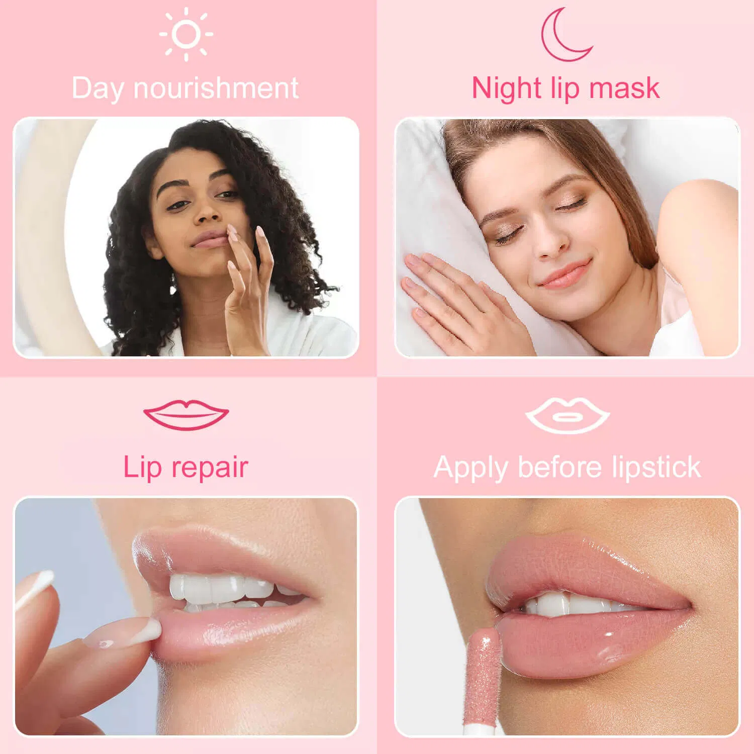 Custom Waterproof Clear Long Lasting Manufacturer Pink Packaging Lip Balm Wholesale