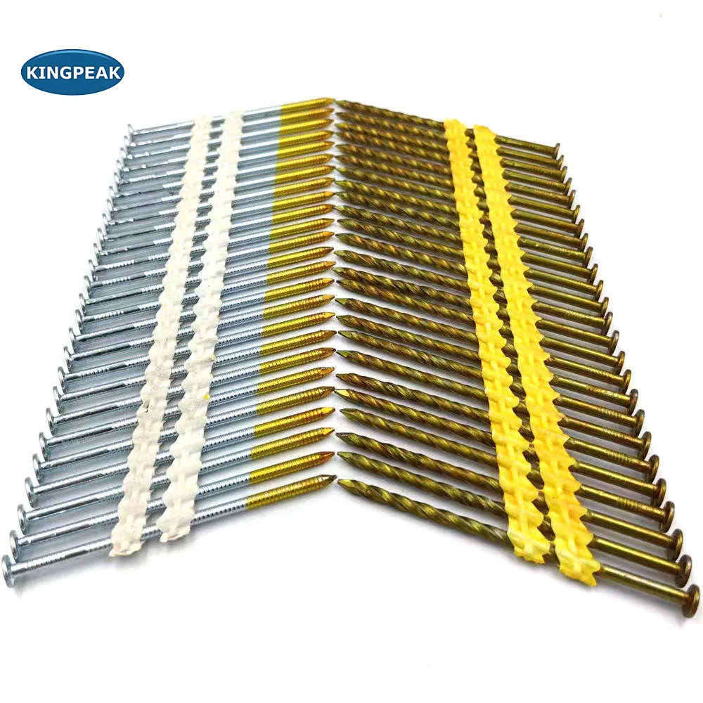 90mm Head Galvanized Steel Strip Framing Nails