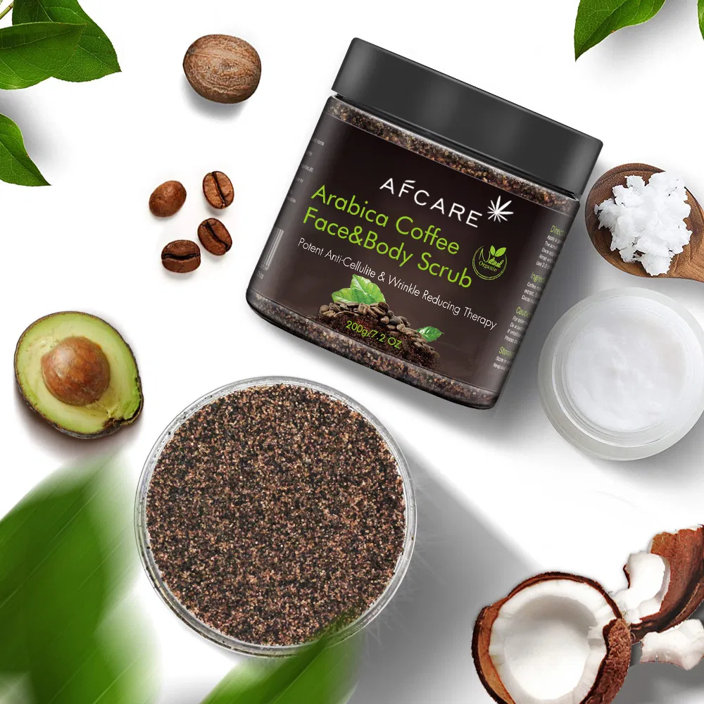 Wholesale Skincare Natural Herbal Lightening Coffee Scrub Body Face Exfoliating Deep Cleaning