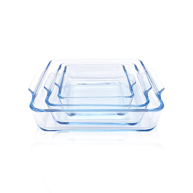 450ml/800ml/1500ml Square Borosilicate Glass Bakeware for Oven & Microwave Use Easy-to-Handle, Freezer Dishwasher Safe Glass Baking Dish, Glass Baking Tray