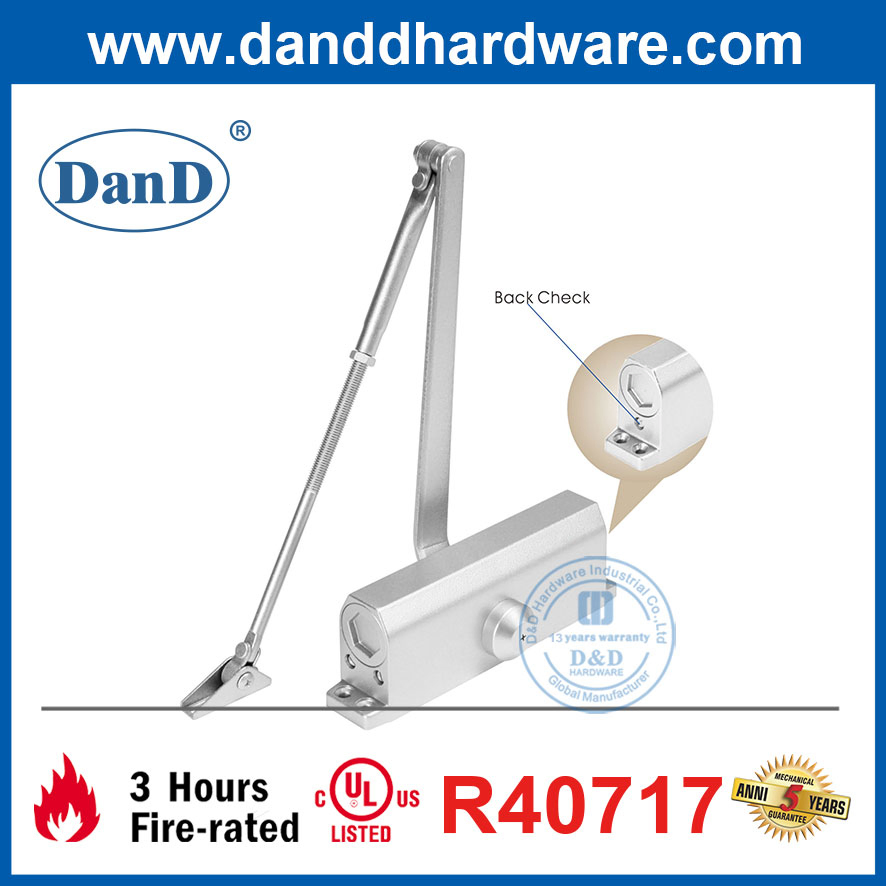 UL Backcheck Fire Rated Adjustable Overhead Metal Entry Door Closer