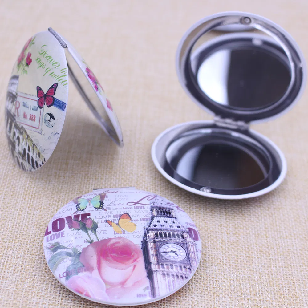 Foldable Makeup Mirror Mini Hand-Held Cosmetic Tool Makeup Mirror Travel Pocket Beauty Mirror