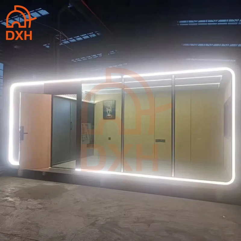 Dxh Container House Modern Modular Steel Glass Home Apple Cabin with High Quality