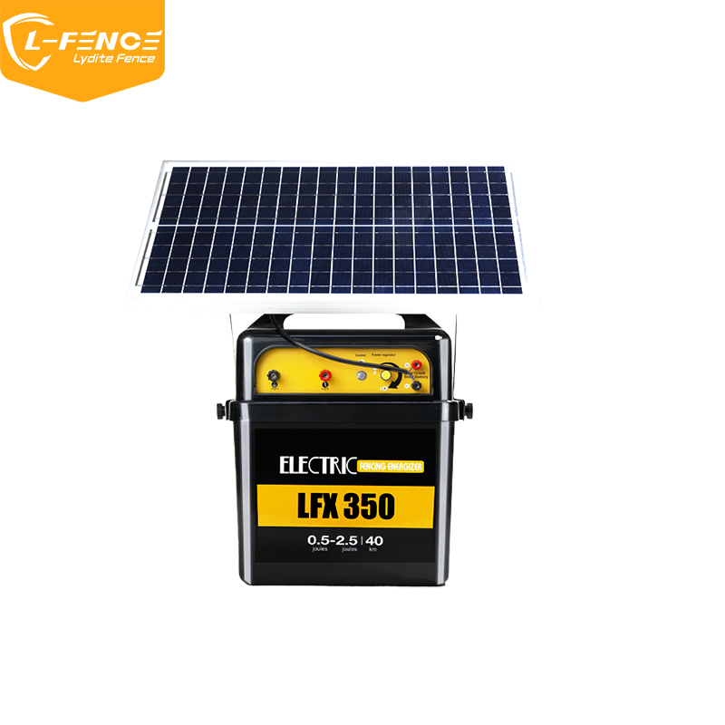 1j Waterproof Electric Fence Energizer Charger with Solar Panel