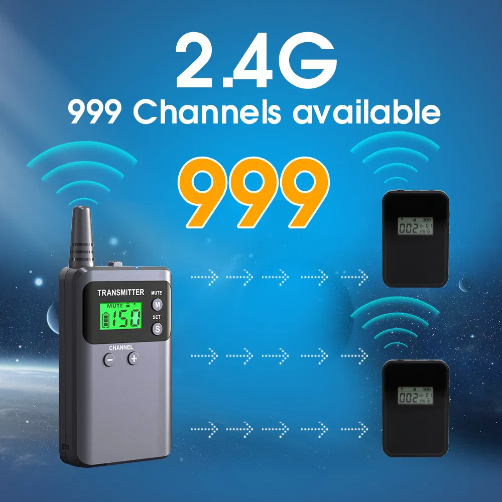 Беспроводная аудиогид система 2.4G для конференций и экскурсий
