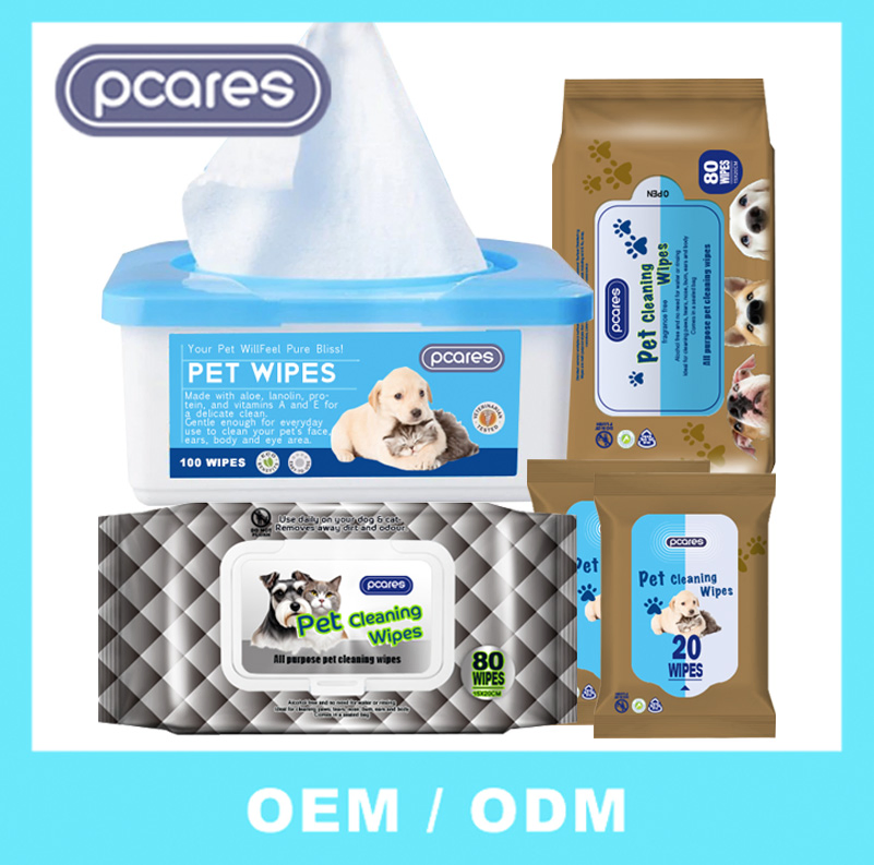 Factory Customized Wet Wipes Production Lines Pet Full Body Clean Waterless Pet Cleaning Glove Wipes