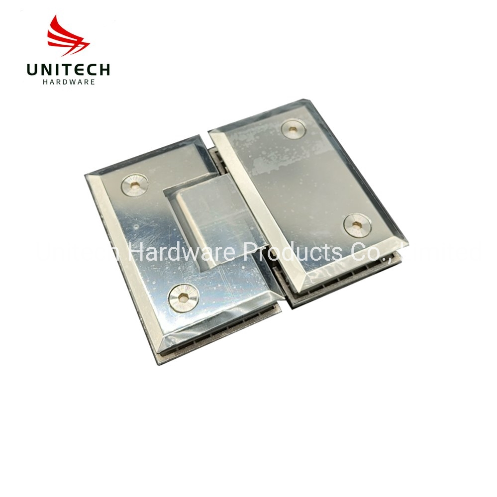 Stainless Steel 304 180 Degree Glass to Glass Shower Door Clamp Fitting