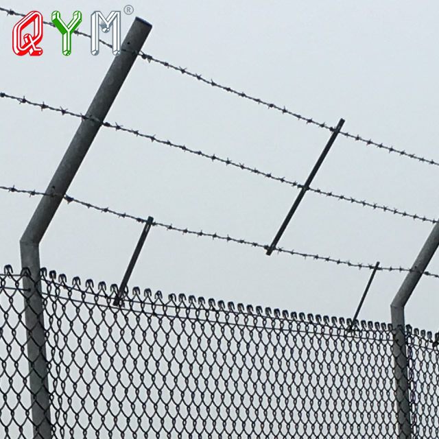 Y Post Welded Mesh Airport Fence Security Prison Wire Mesh Fence with Razor Barbed Wire