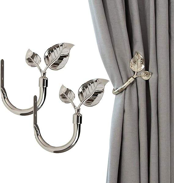 Easy Install Curtain Holder Metal Curtain Holdbacks with Multi-Purpose