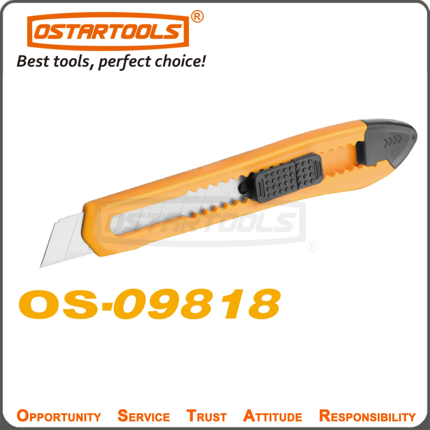 Multi-Function Snap-off Cutter 18mm Utility Blade with Plastic Shell and Screw Lock