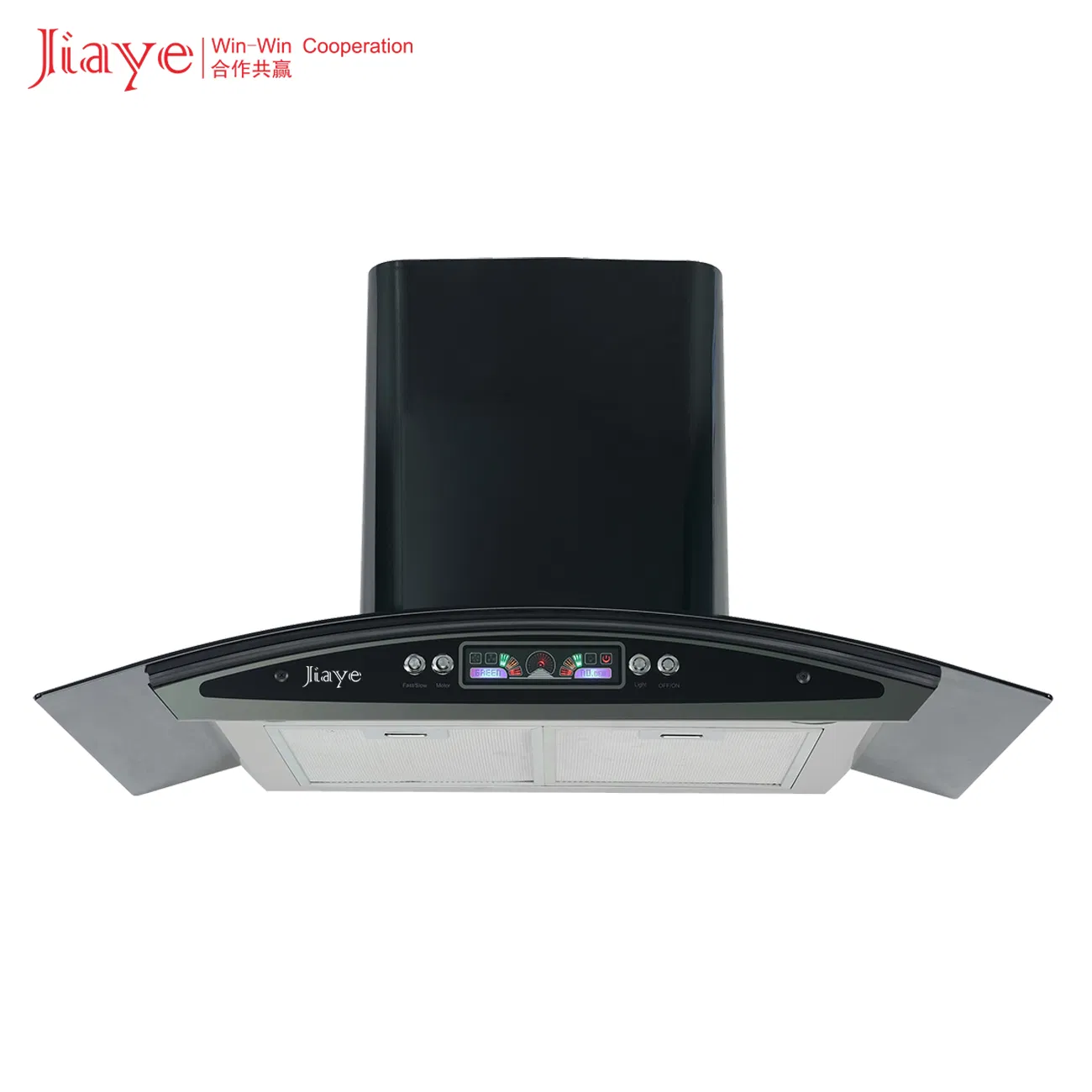 CE Certificate 24# Copper Motor 90cm Size Optional Chimney Hood Curve Hood