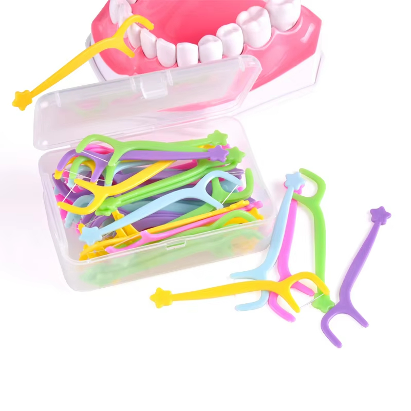 High Quality Children's Dental Floss Pick, Plastic Toothpick in Animal Shape