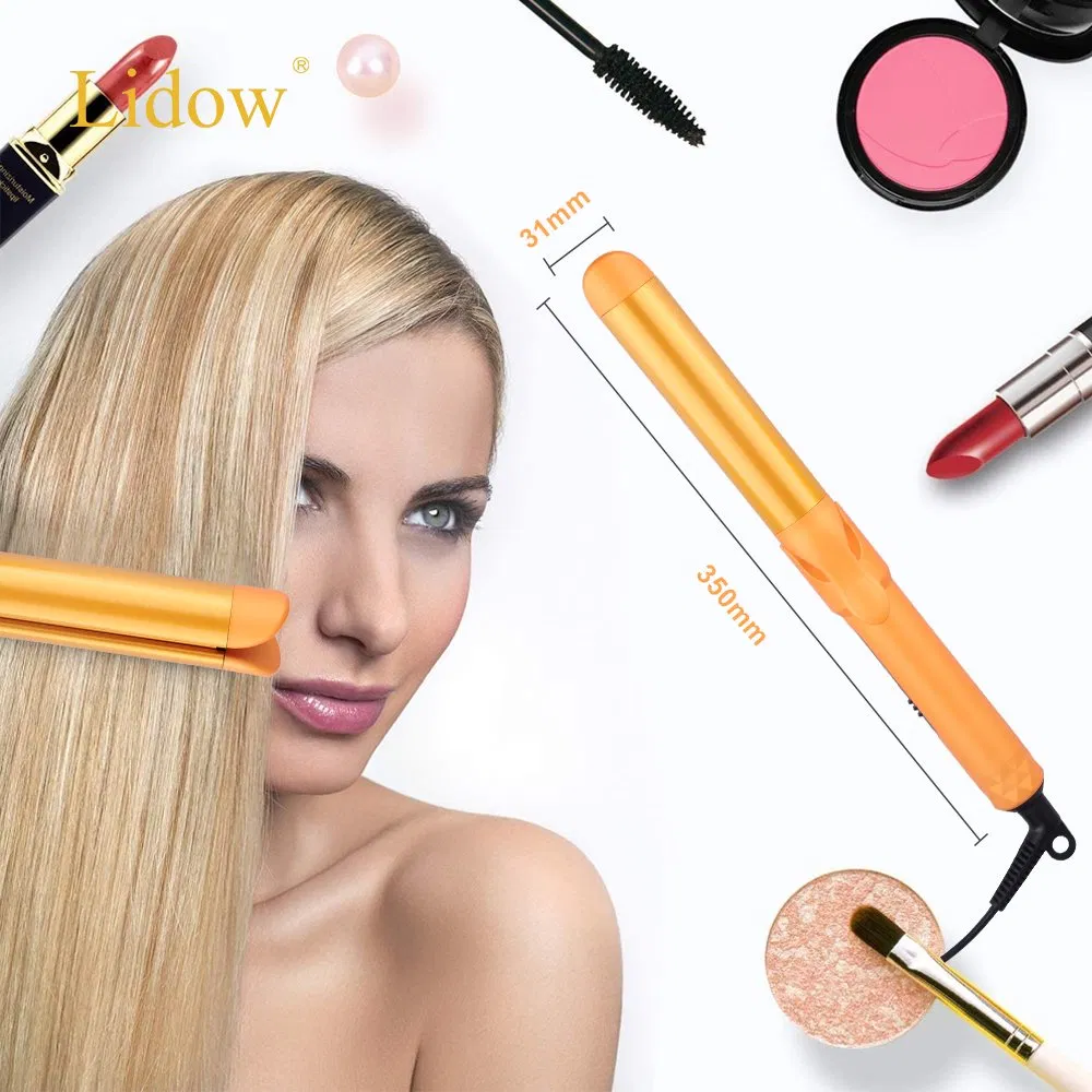 2 in 1 Hair Straightener Hair Curler Iron with Manually Turned Barrel