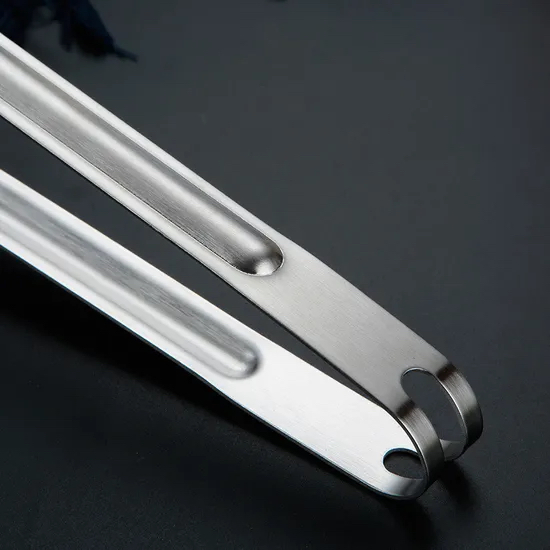 Stainless Grill and Food Clip Clippers Tongs BBQ Kitchen Cooking Utensil W19_1
