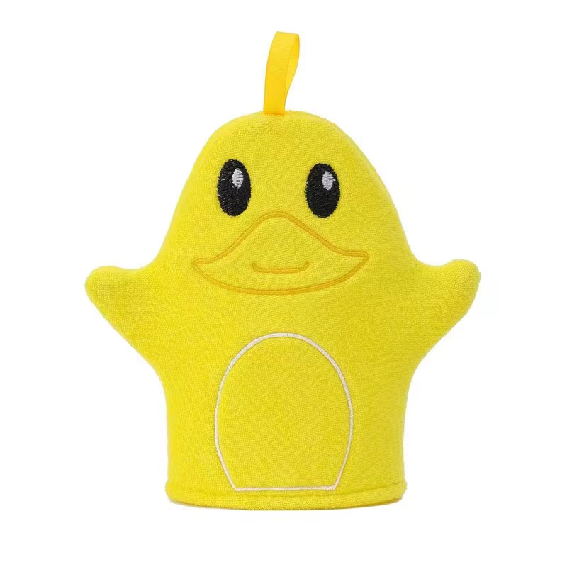 Wholesale Cartoon Animal Bath Glove with Skin Friendly Fabric for Children Baby Household Shower Towel