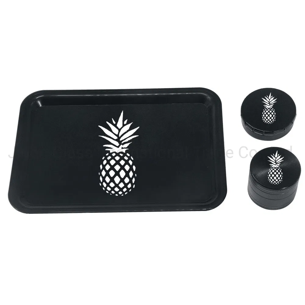 New Pineapple Set Plate Storage Tray with 40mm Cigarette Grinder