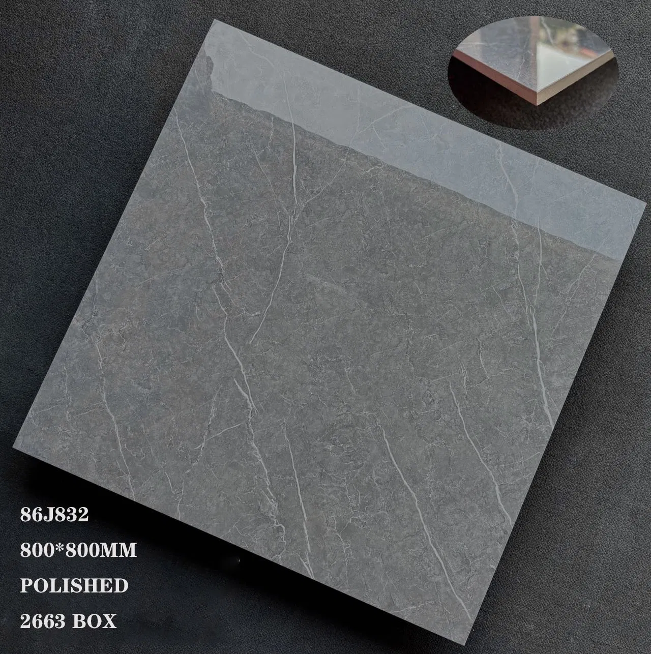 Плитка керамогранитная полированная 800x800 мм мрамор