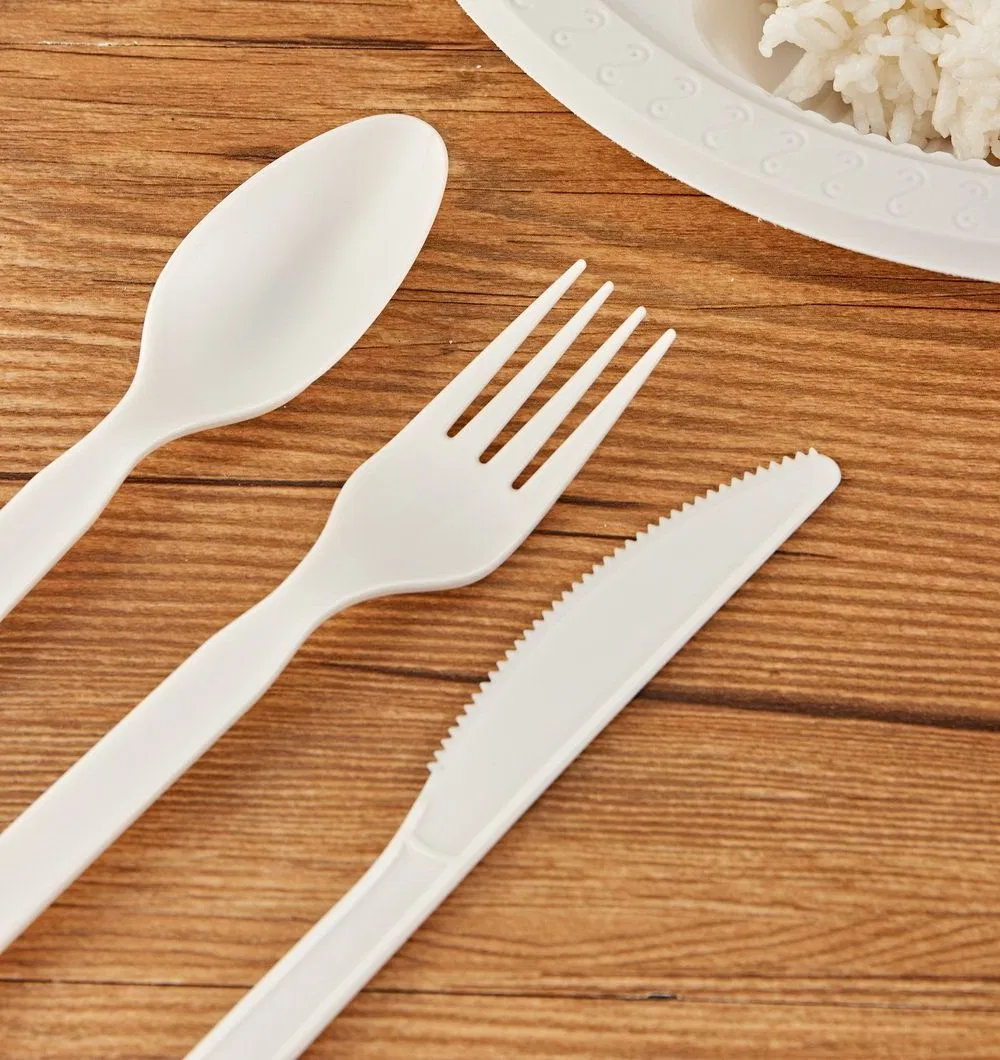 Eco-Friendly and Natural Biodegradable Disposable Tableware Fork Spoon Knife Cutlery Set